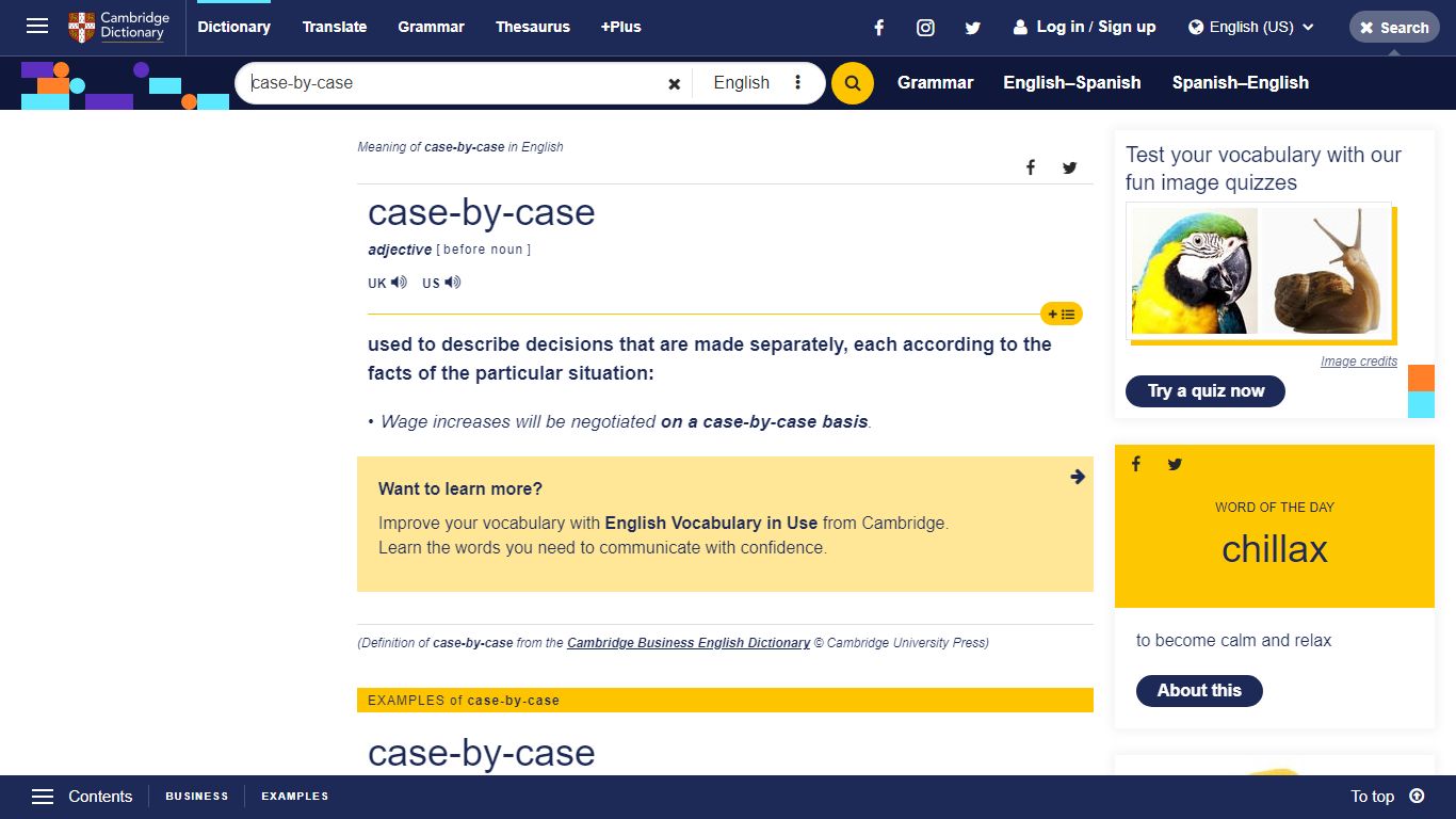 CASE-BY-CASE | definition in the Cambridge English Dictionary