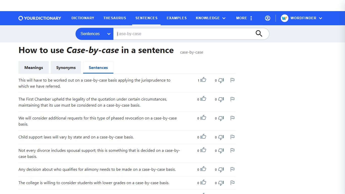 How to use Case-by-case in a sentence - YourDictionary