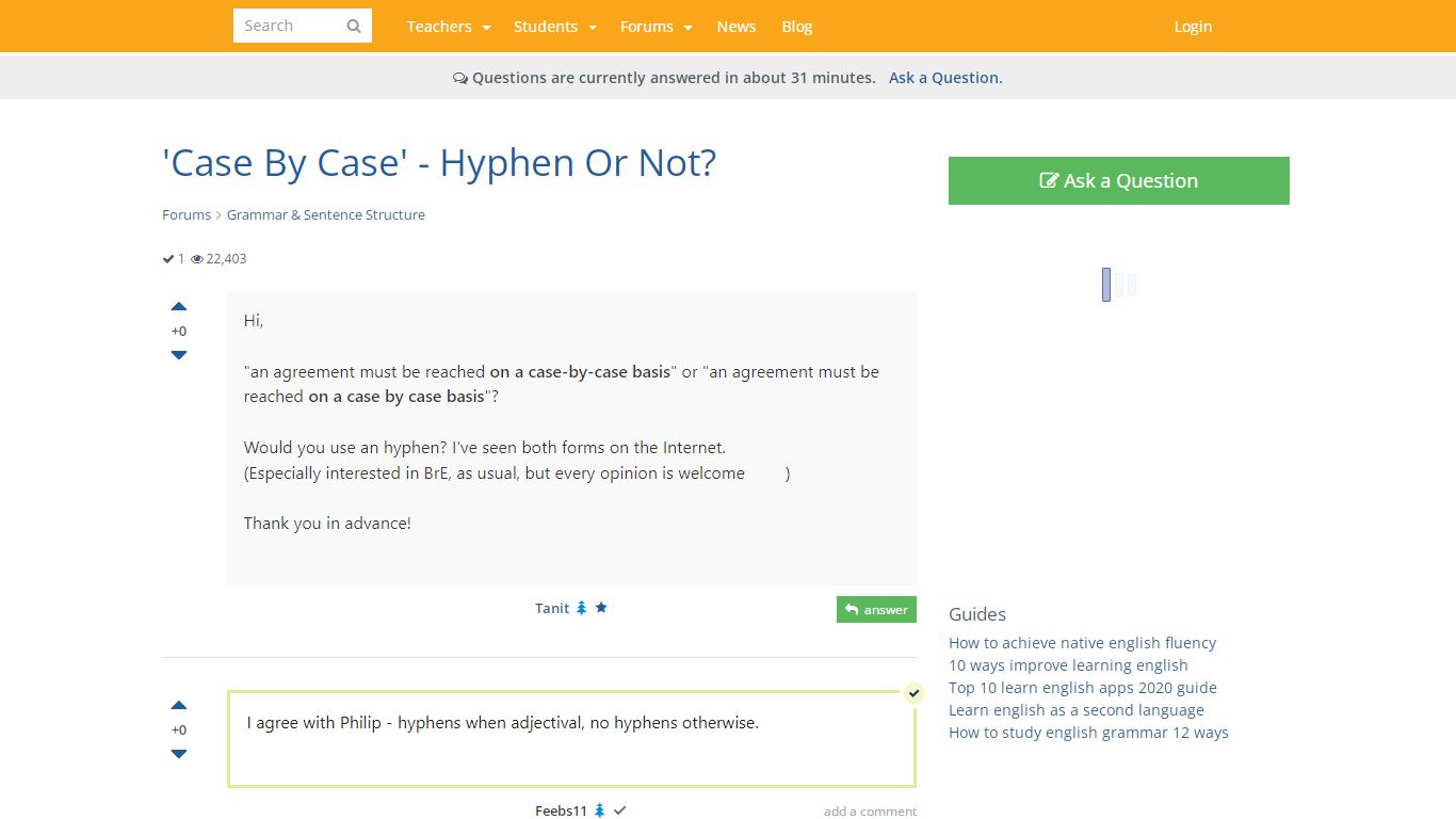 'Case By Case' - Hyphen Or Not? - englishforums.com